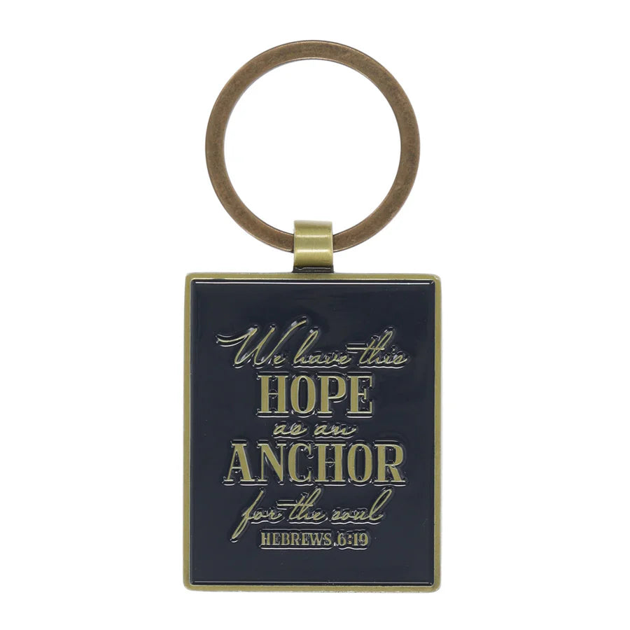 We Have This Hope as an Anchor for the Soul Epoxy Metal Keychain