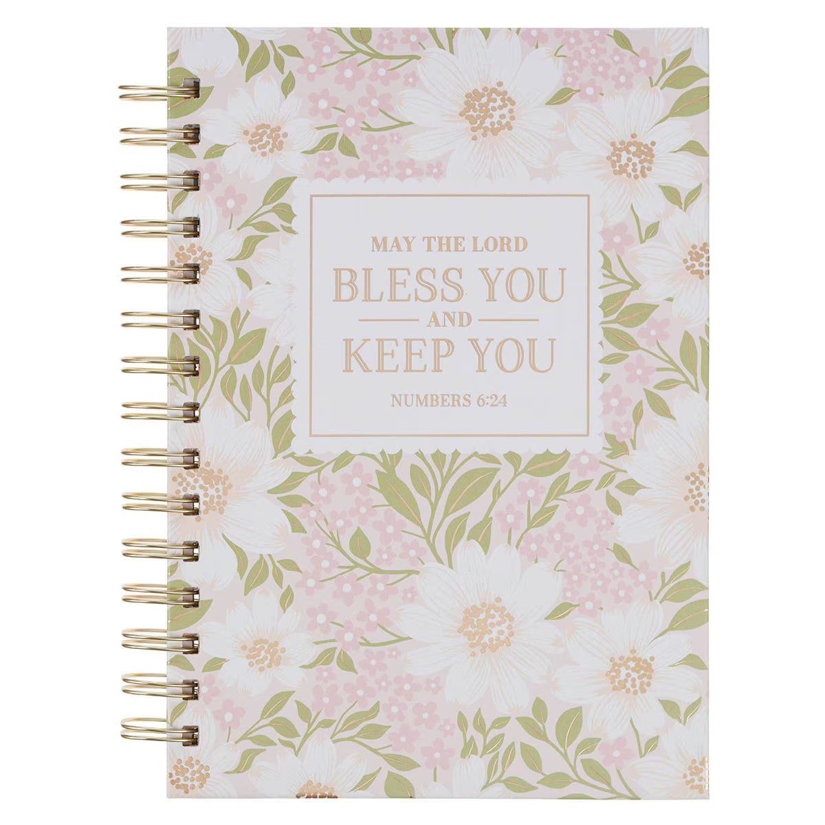 May The Lord Bless and Keep You Blush Bloom Spiral Journal - Numbers 6:24