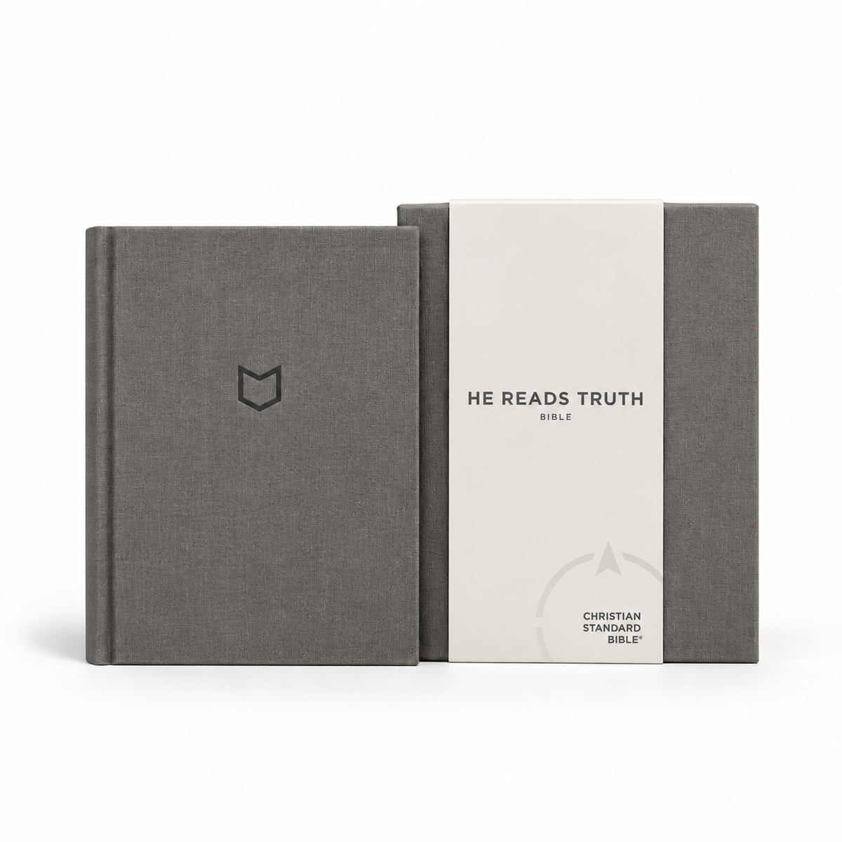 CSB He Reads Truth Bible, Charcoal Cloth Over Board