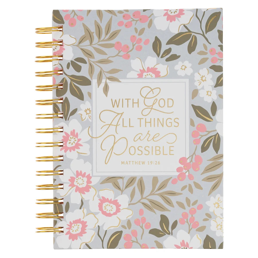 With God All Things Hardcover Wirebound Journal