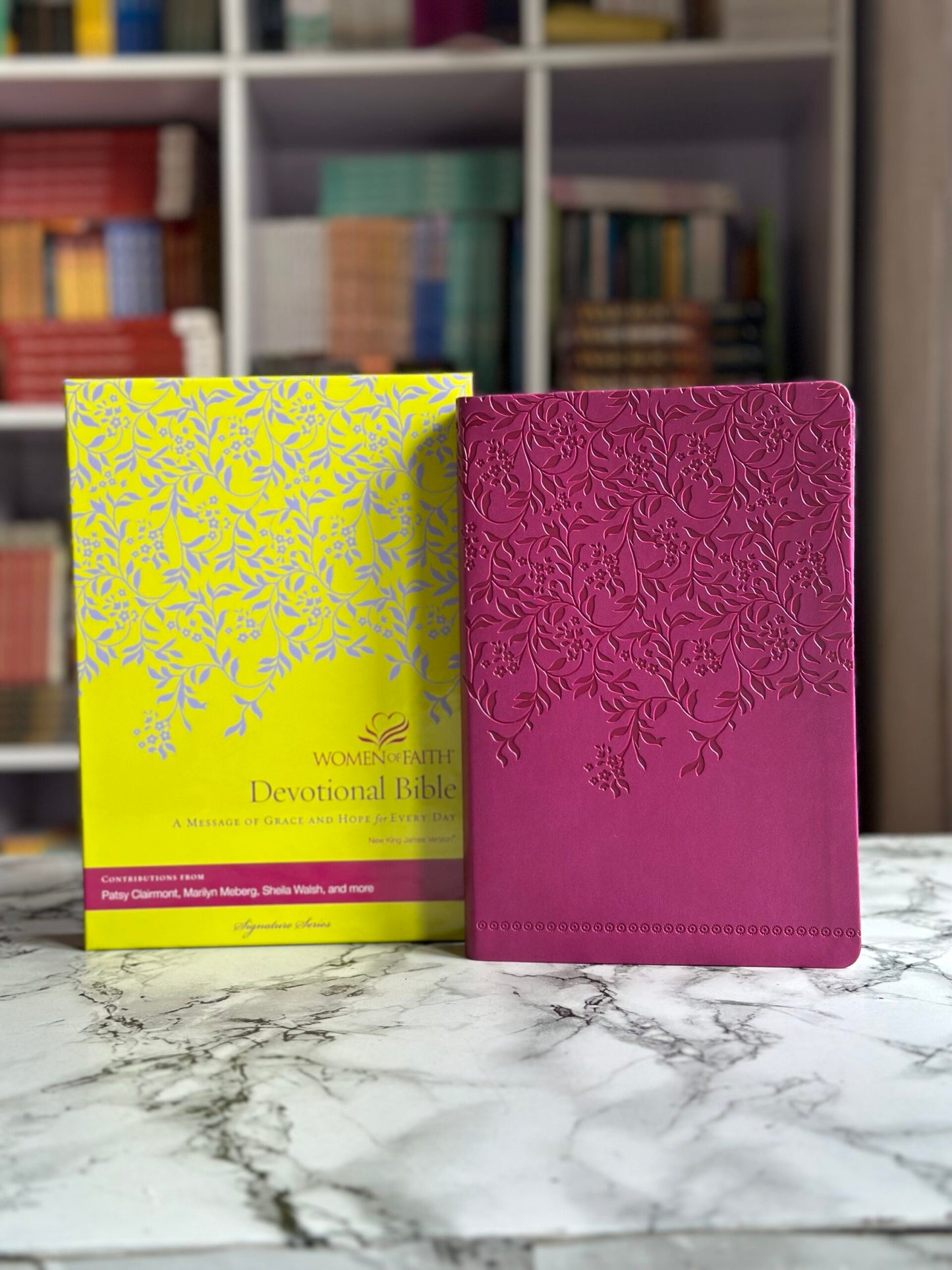 NKJV Women of Faith Devotional Bible: A Message of Grace & Hope for Every Day - Leather