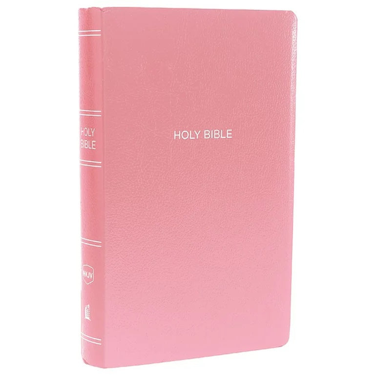 NKJV, Gift and Award Bible, Leather-Look, Pink, Red Letter, Comfort Print
