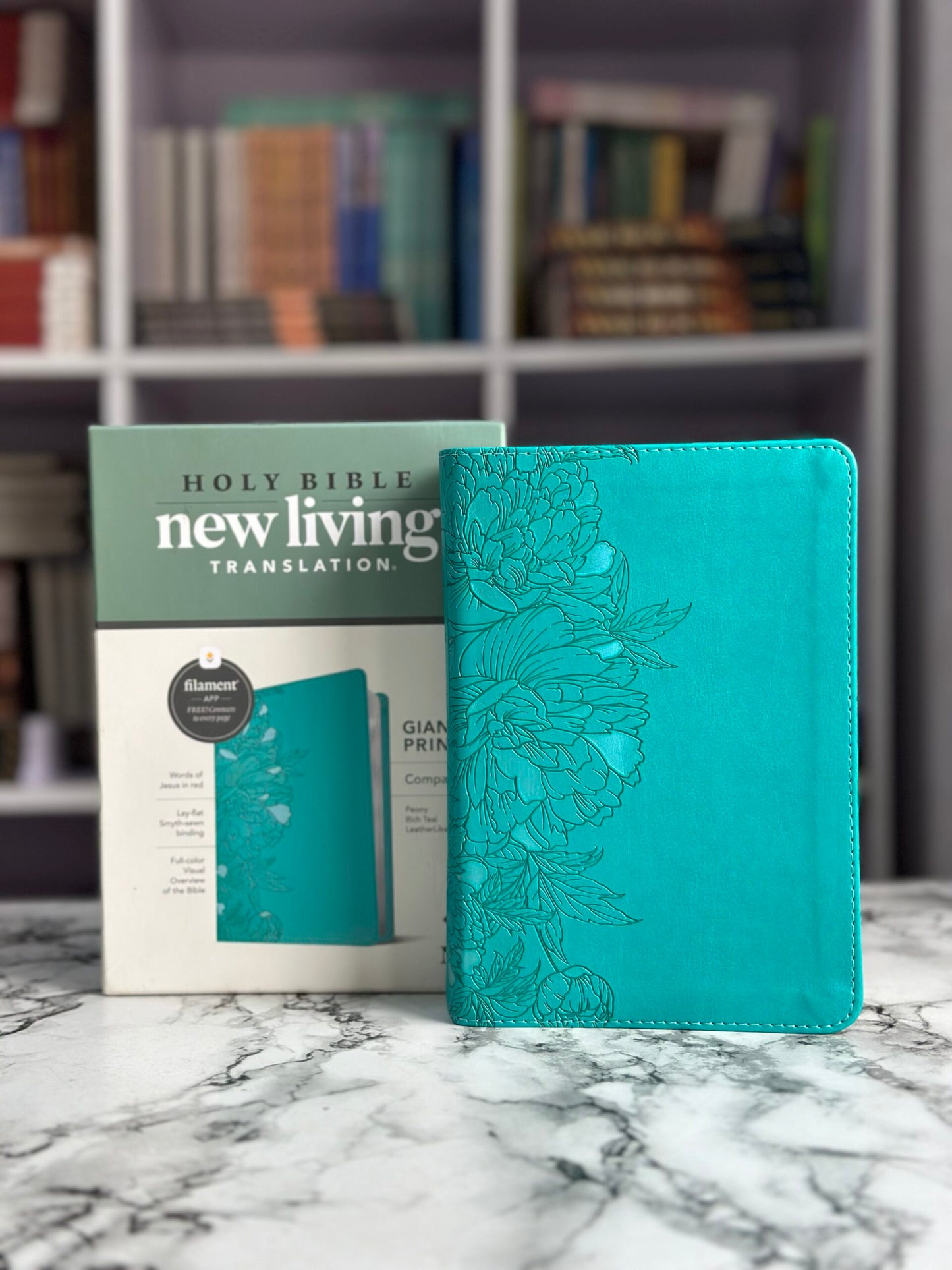 NLT Compact Giant Print Bible, Filament-Enabled Edition Leather