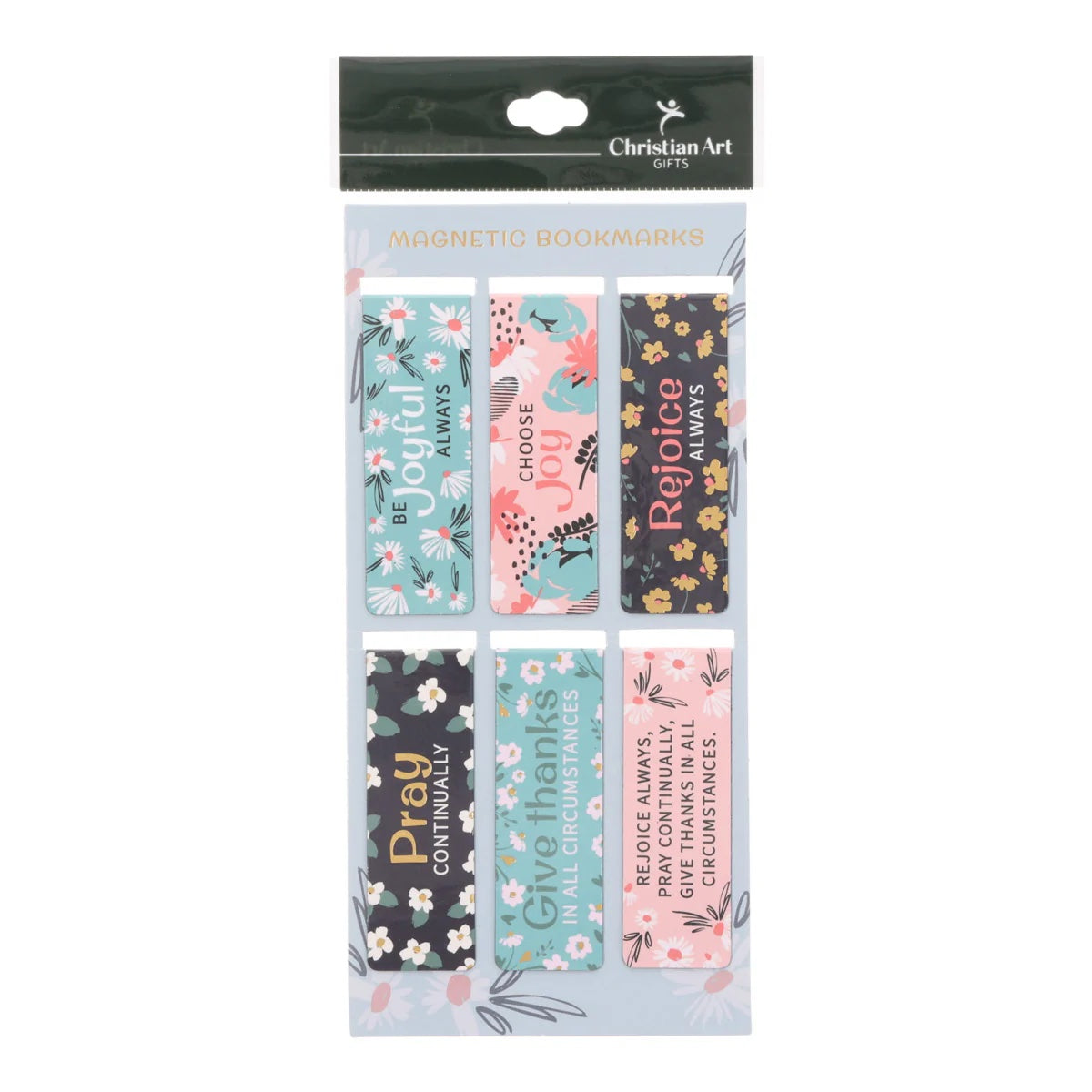 Be Joyful Always Six-Piece Magnetic Bookmark Set
