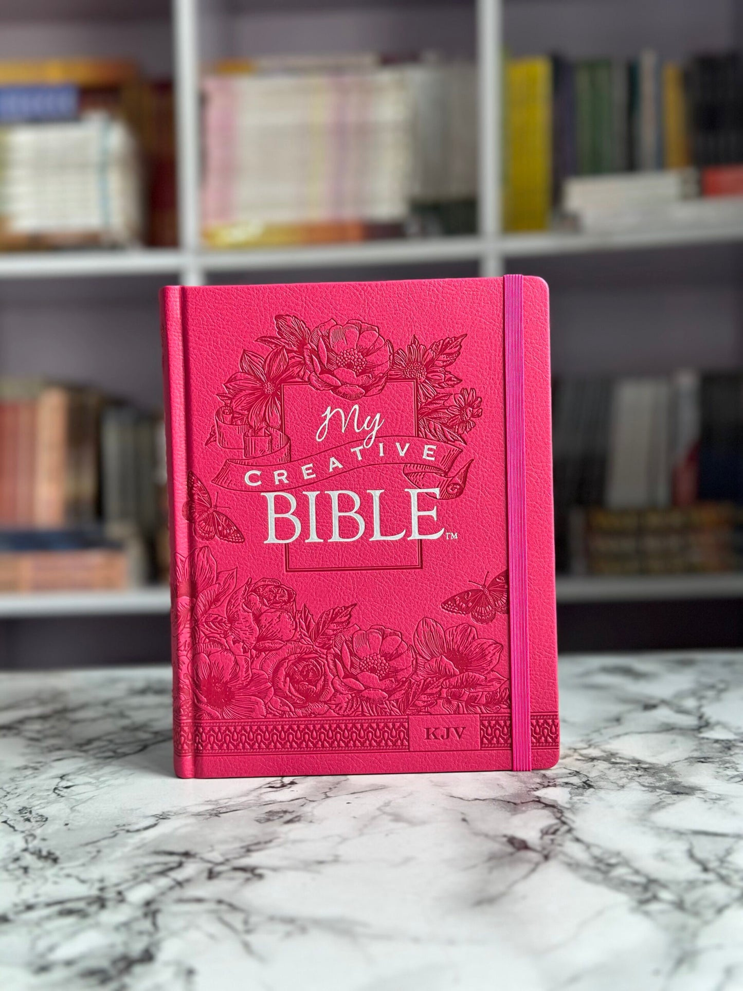 KJV Pink Faux Leather Hardcover My Creative Bible