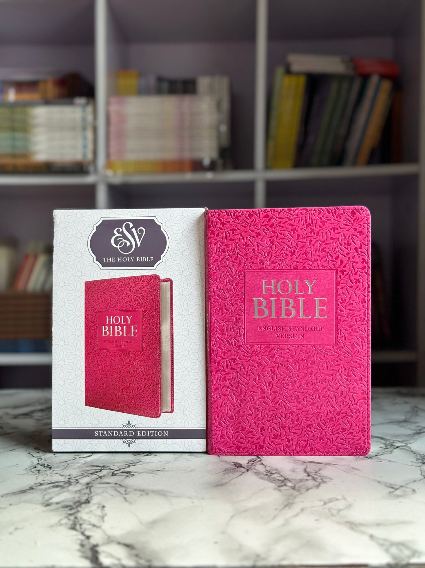 ESV Pink Vines Faux Leather Standard Bible