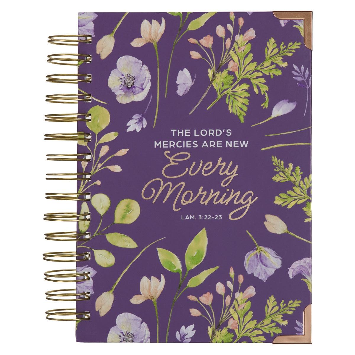 The Lord's Mercies are New Every Morning Purple Hardcover Wirebound Journal