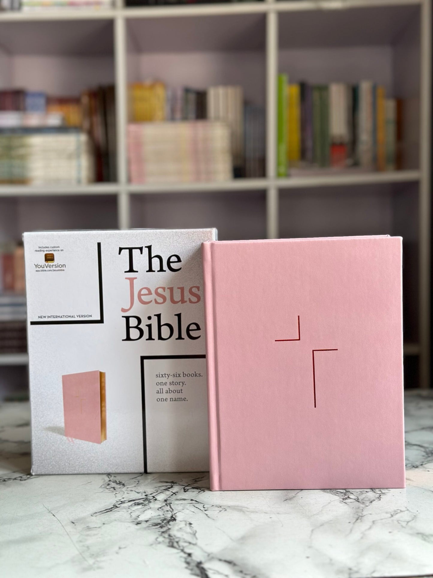 The Jesus Bible, NIV Edition, Leathersoft over Board, Pink, Comfort Print