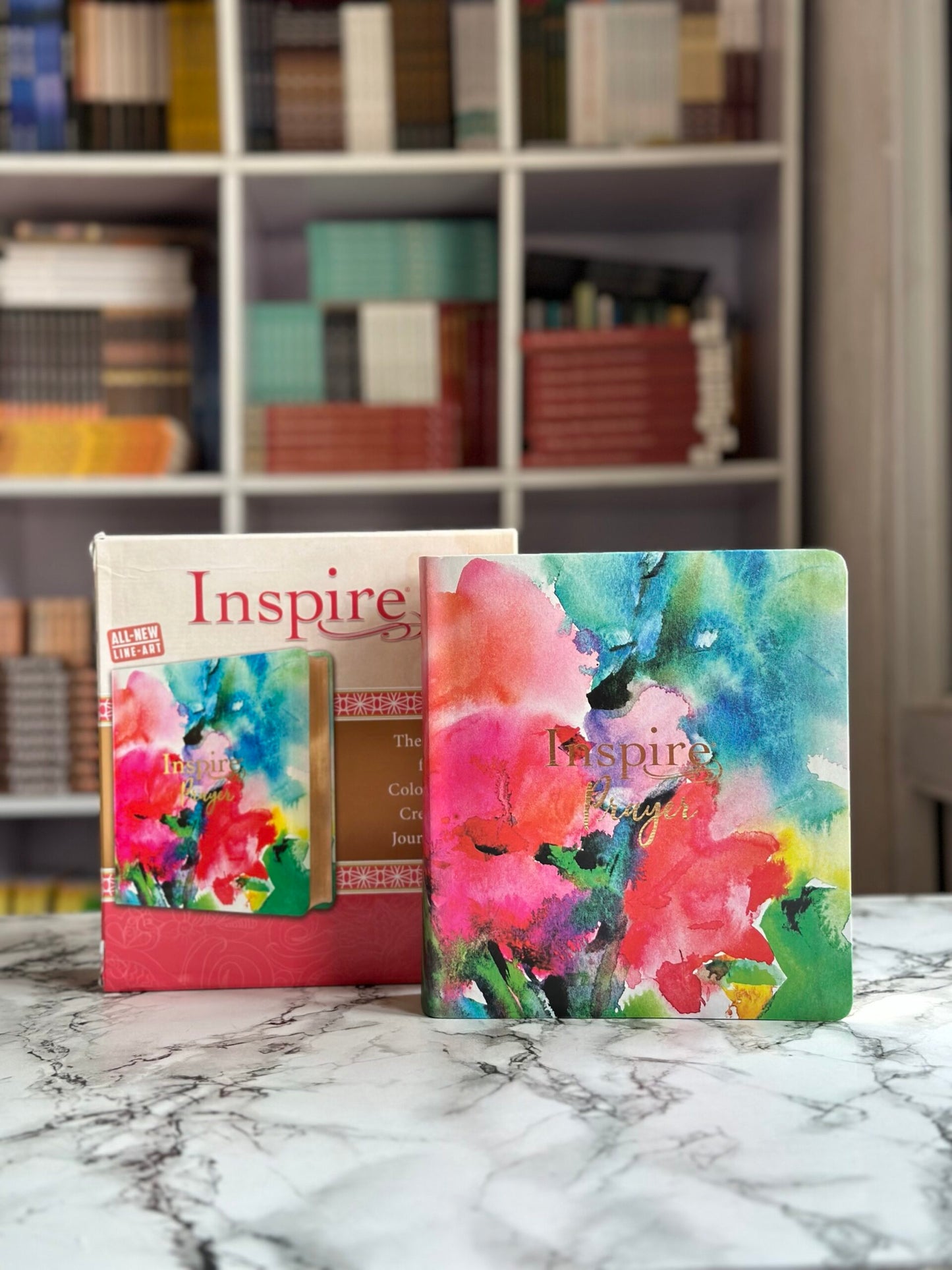 Inspire PRAYER Bible NLT Filament Enabled (LeatherLike, Joyful Colors with Gold Foil Accents)