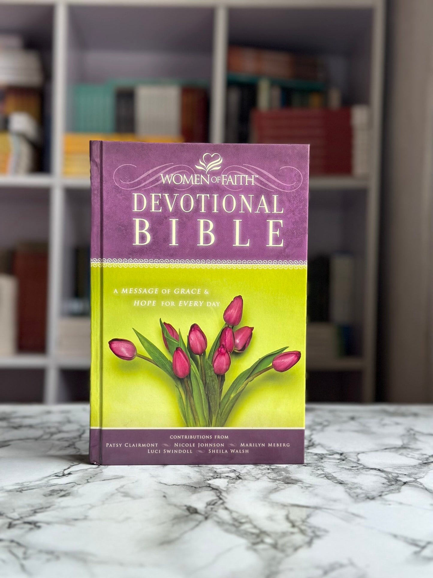 NKJV, Women of Faith Devotional Bible, Hardcover: A Message of Grace and Hope For Everyday