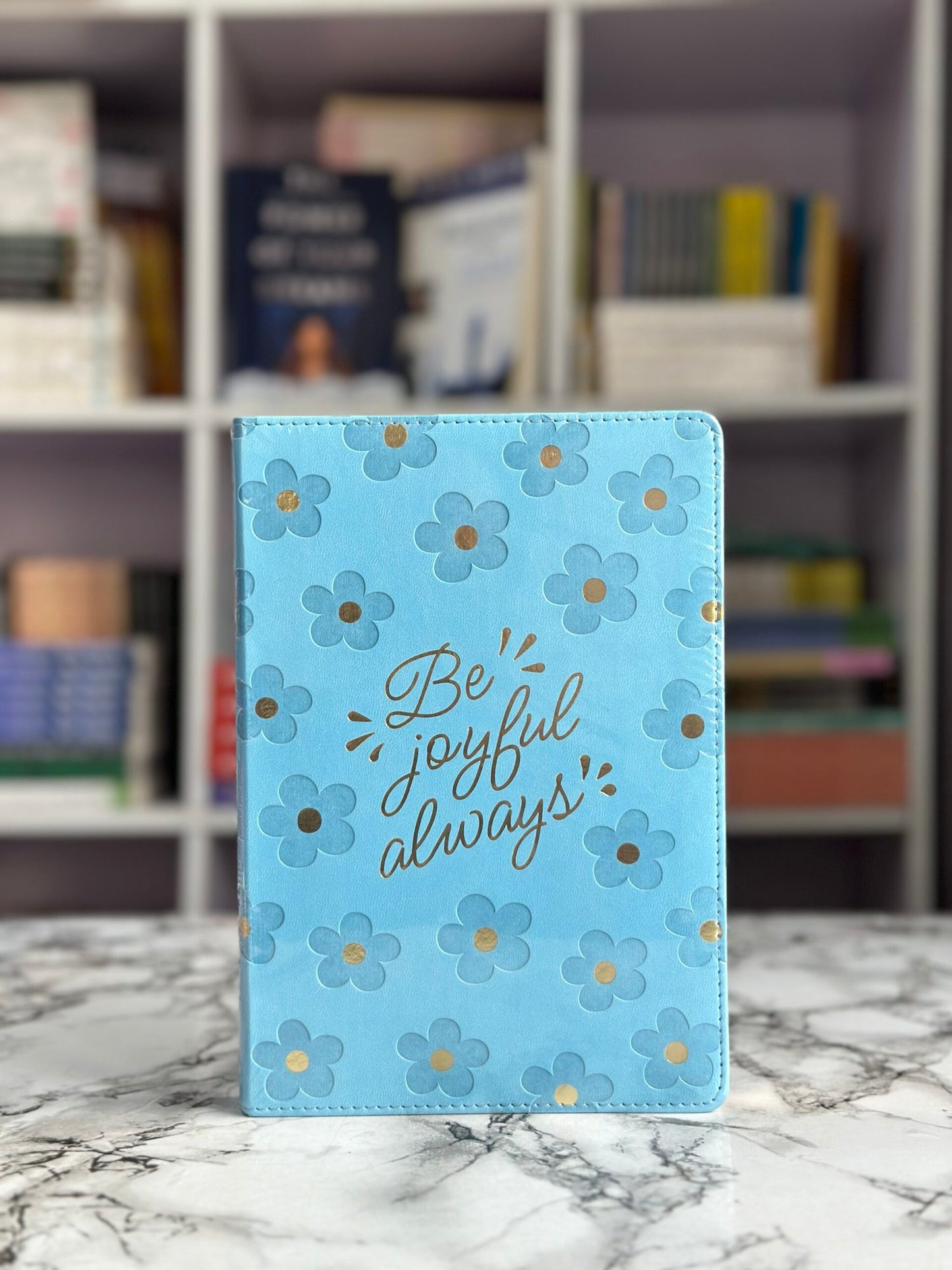 Be Joyful Always Faux Leather Journal