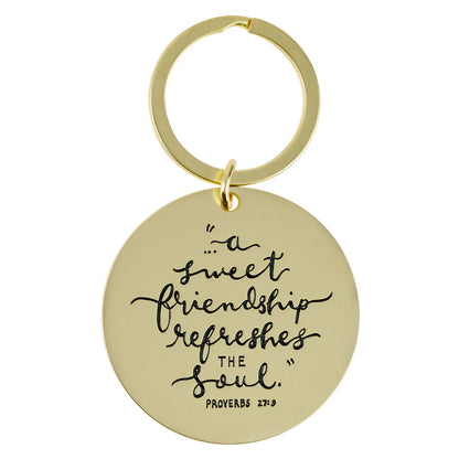 A Sweet Friendship Refreshes the Soul Metal Key Ring