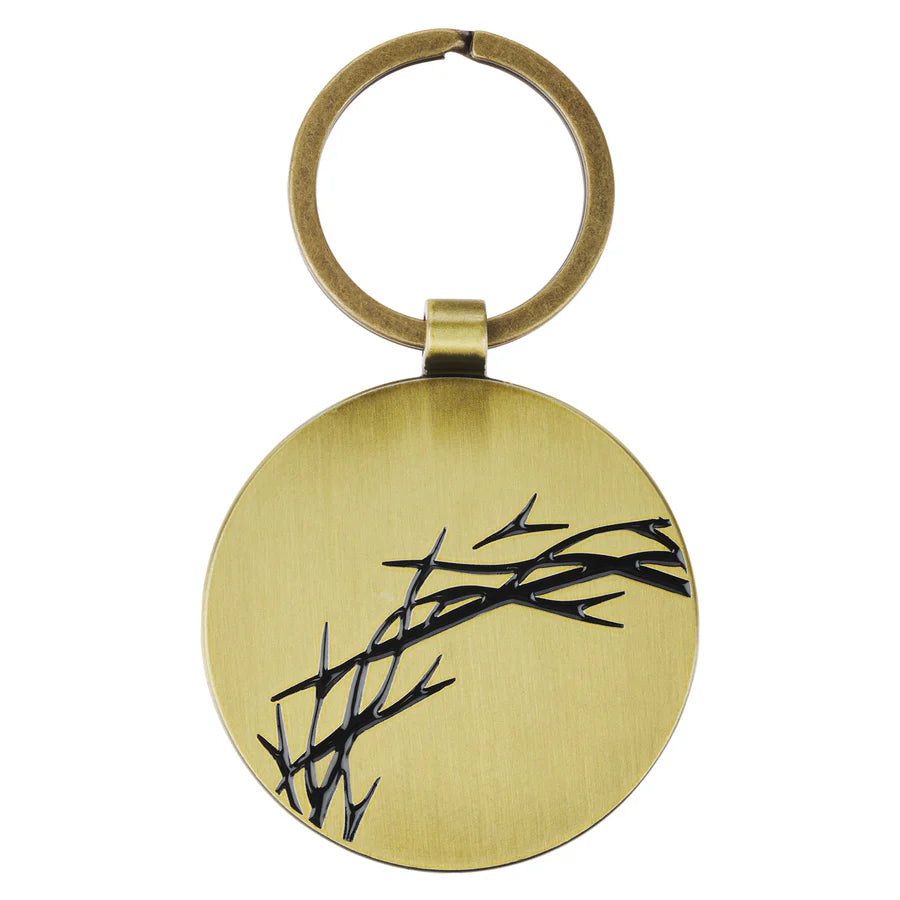 Amazing Grace Crown of Thorns Metal Key Ring