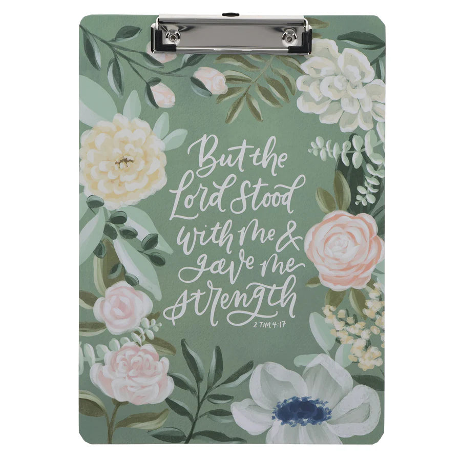 But the Lord Stood with Me and Gave me Strength Clipboard with Notepad