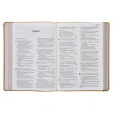 NLT Mustard Bird of Paradise Genuine Leather Bible Large Print