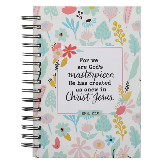 For We Are God's Masterpiece Hardcover Wirebound Journal