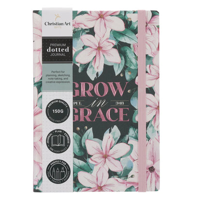 Grow in Grace Hardcover Journal with Elastic Closure