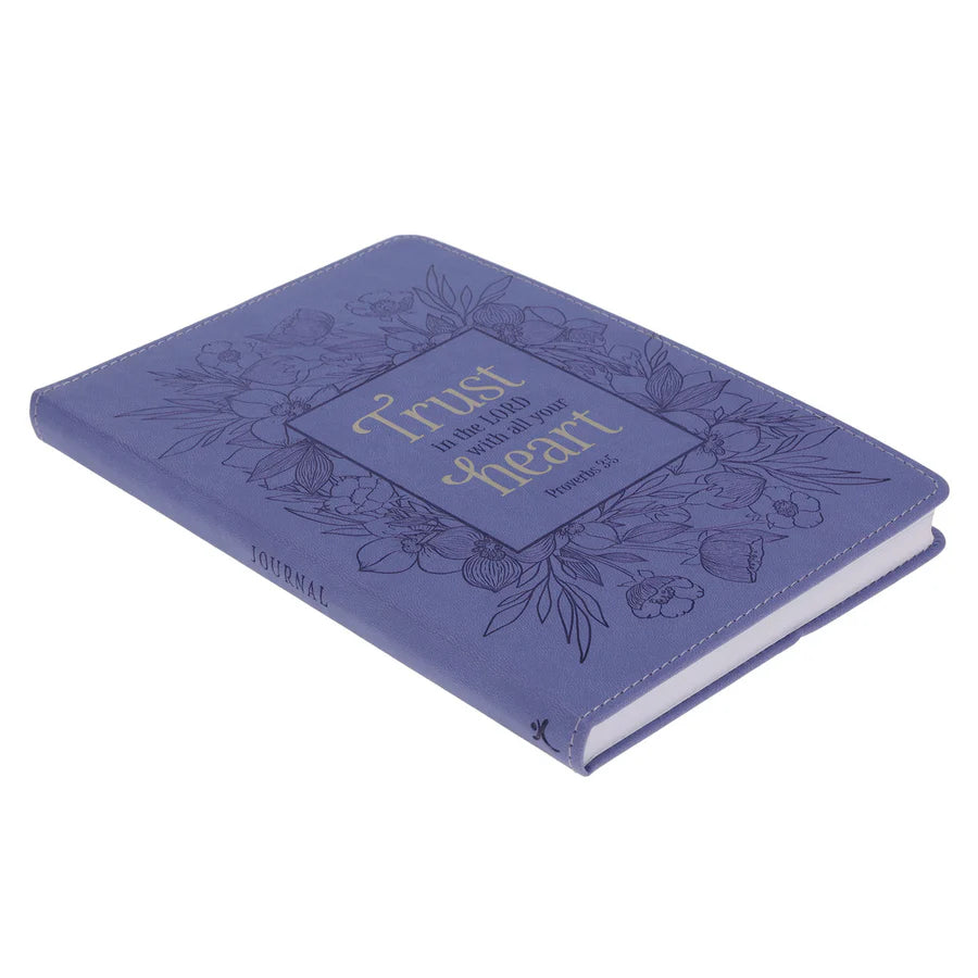 Trust in the Lord with All Your Heart Purple Faux Leather Journal