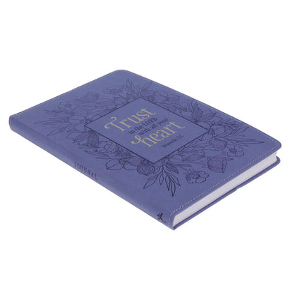 Trust in the Lord with All Your Heart Purple Faux Leather Journal