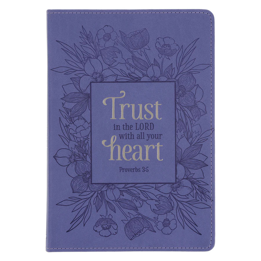 Trust in the Lord with All Your Heart Purple Faux Leather Journal