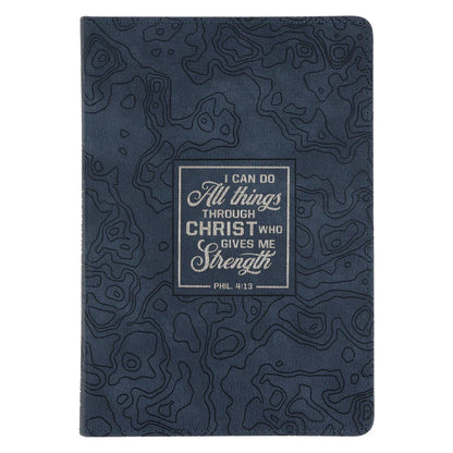 I Can Do All Things Through Christ Who Gives Me Strength Faux Leather Journal