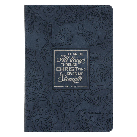 I Can Do All Things Through Christ Who Gives Me Strength Faux Leather Journal
