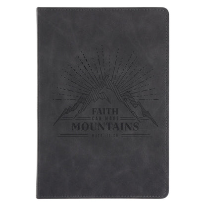 Faith Can Move Mountains Faux Leather Journal