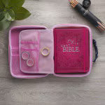 Everything Beautiful Navy Floral Two-fold Organizer Bible Case - Ecclesiastes 3:11