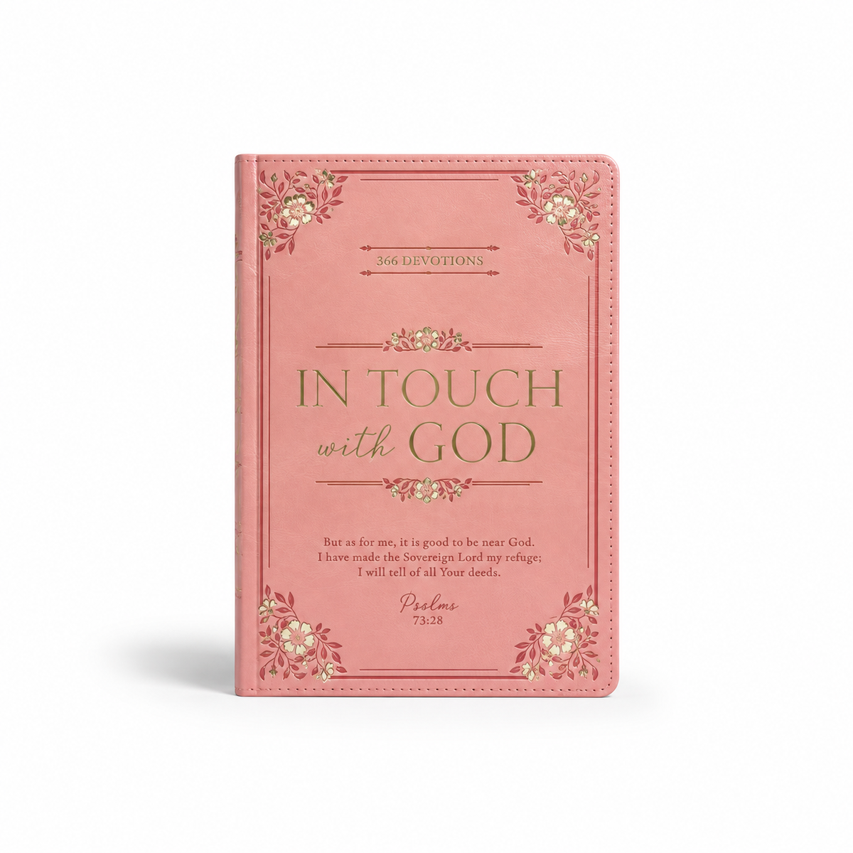 In Touch with God: 366 Devotions Peach (Faux Leather)