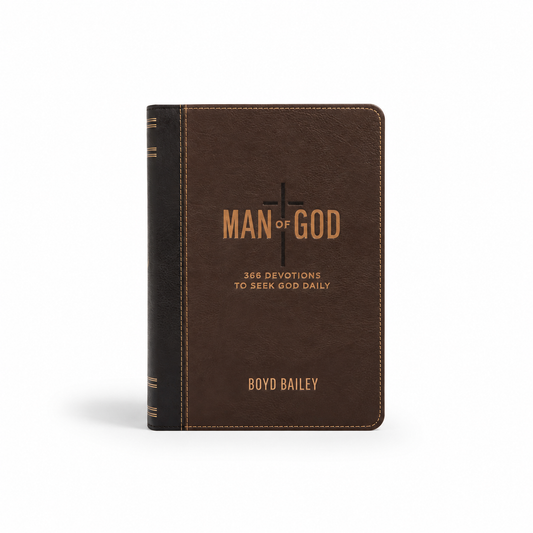 Man of God: 366 Devotions to Seek God Daily (Faux Leather)