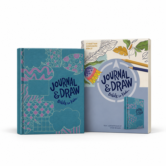 CSB Journal and Draw Bible for Kids, Teal LeatherTouch Over Board