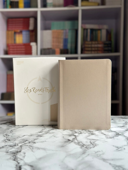 CSB She Reads Truth Bible, Champagne Gold LeatherTouch
