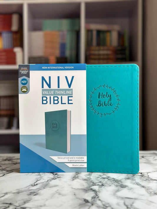 NIV, Value Thinline Bible, Leathersoft, Teal, Comfort Print