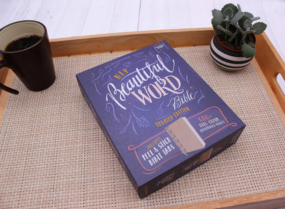 NIV, Beautiful Word Bible, Updated Edition, Peel/Stick Bible Tabs, Red Letter, Comfort Print: 600+ Full-Color Illustrated Verses