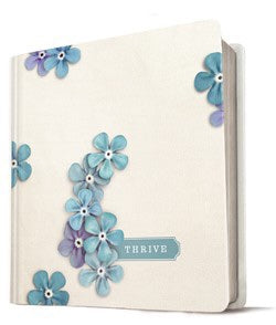 NLT THRIVE Creative Journaling Devotional Bible (Hardcover, Sky Blue)