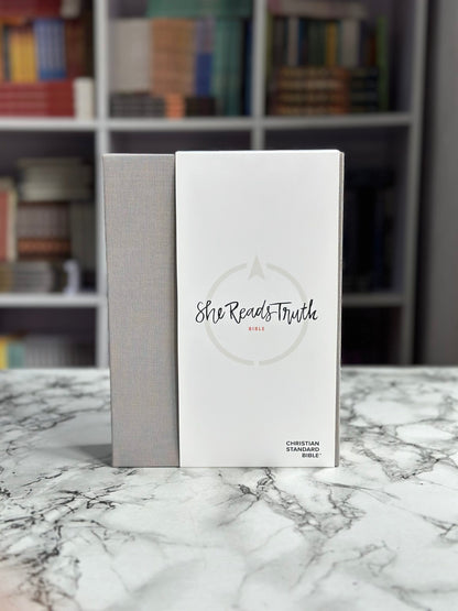CSB She Reads Truth Bible, Grey Cloth Over Board
