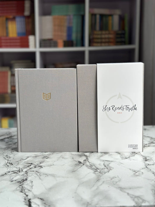 CSB She Reads Truth Bible, Grey Cloth Over Board