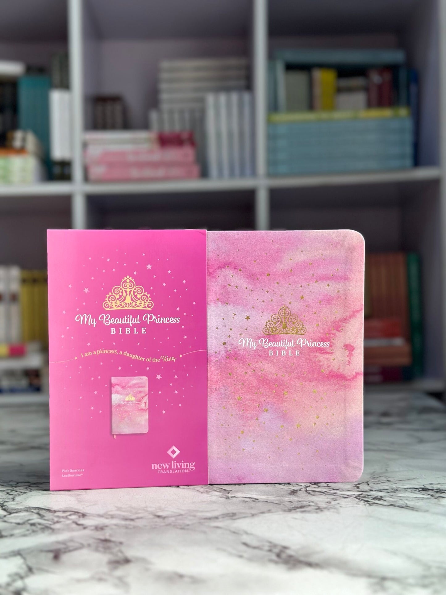 My Beautiful Princess Bible NLT (LeatherLike, Pink Sparkles)
