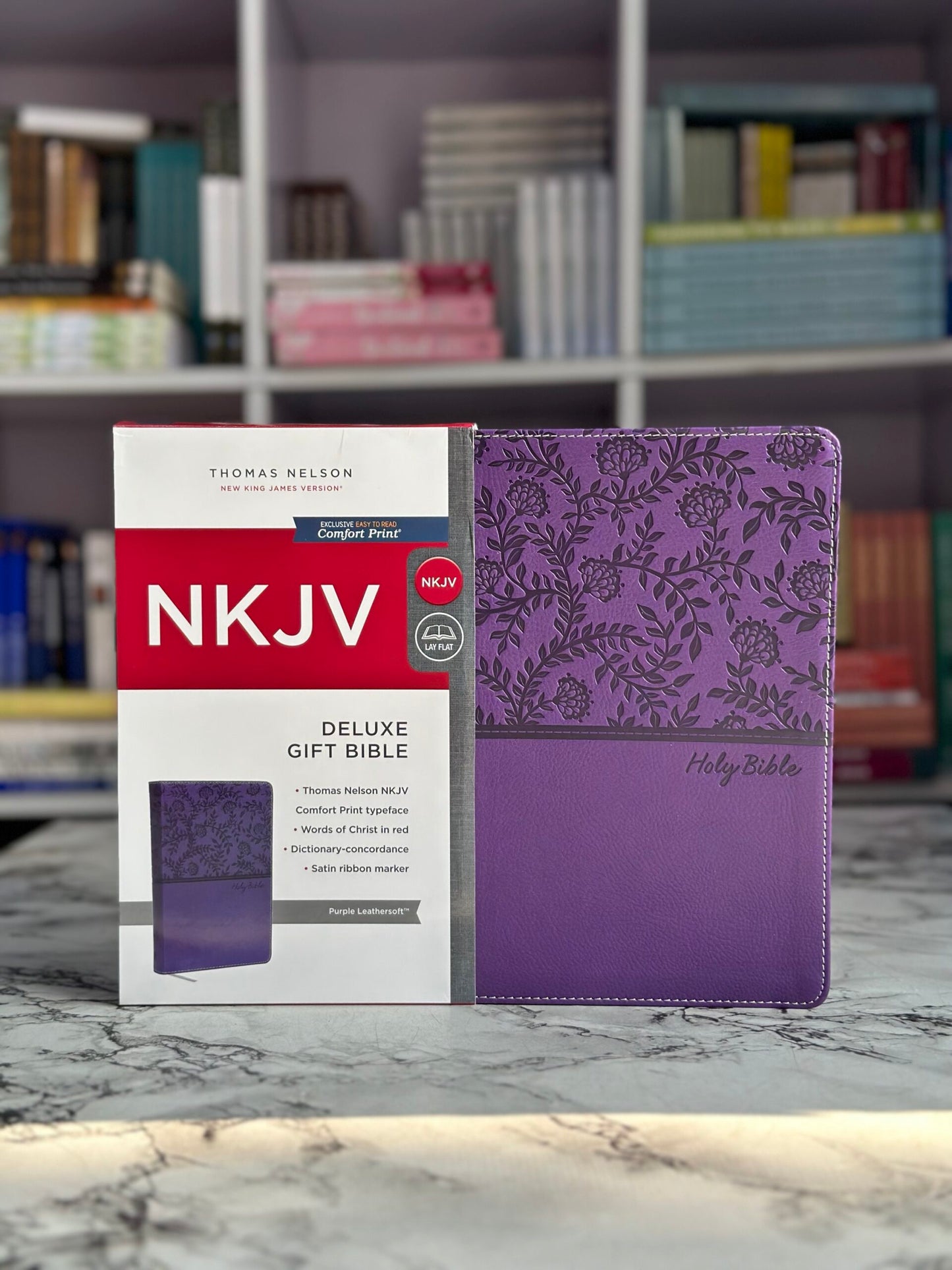 NKJV Deluxe Gift Bible, Purple