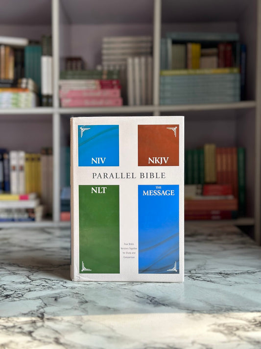 NIV, NKJV, NLT, The Message, Parallel Bible Hardcover  (Contemporary Comparative)