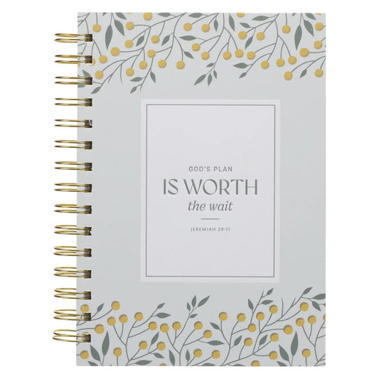 God's Plan Is Worth the Wait Hardcover Wirebound Journal