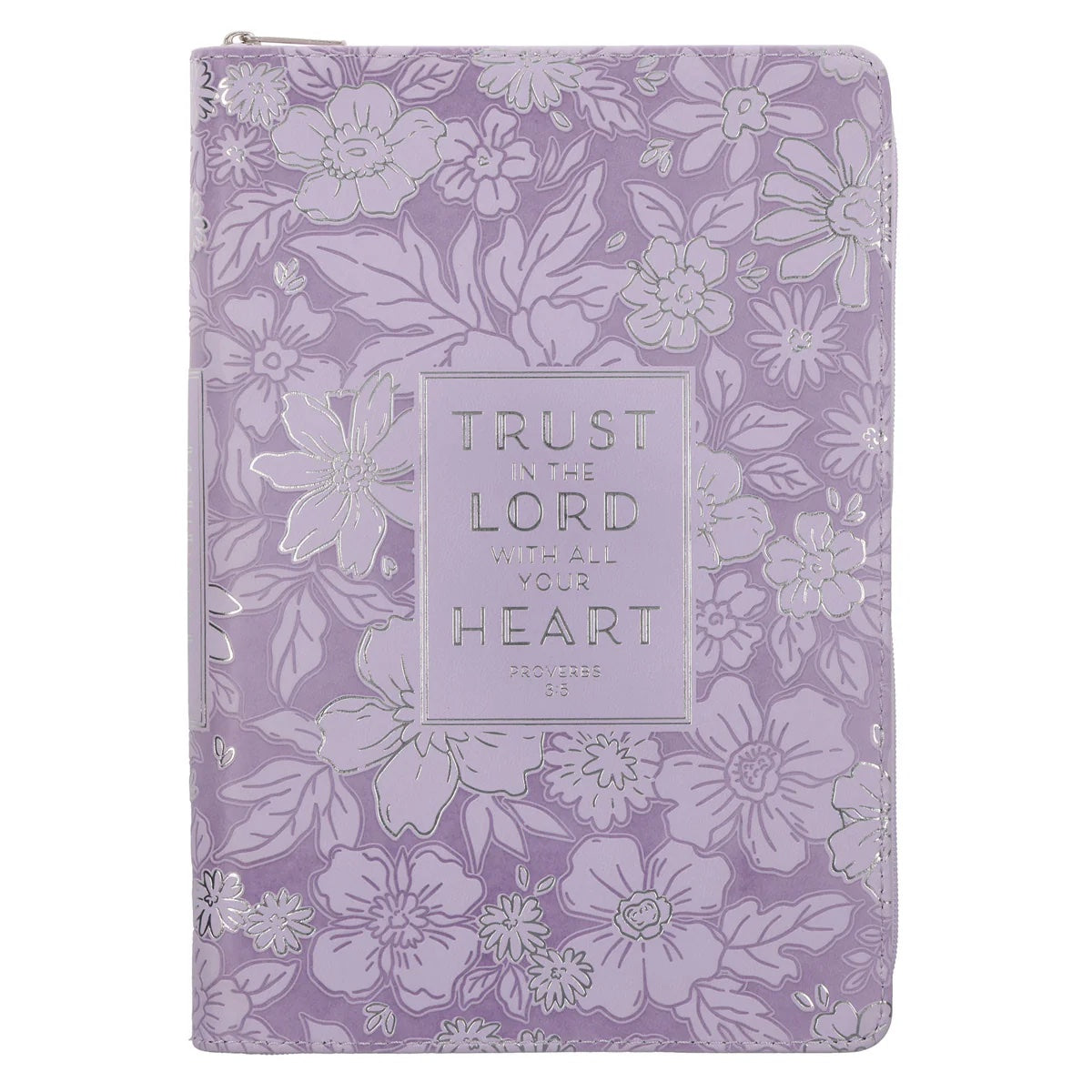 Trust in the Lord with All Your Heart Faux Leather Journal with Zipped Closure