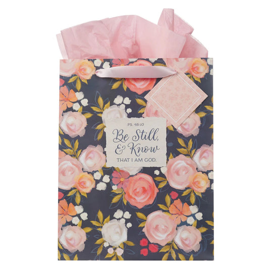 Be Still and Know That I Am God Portrait Gift Bag with Gift Tag