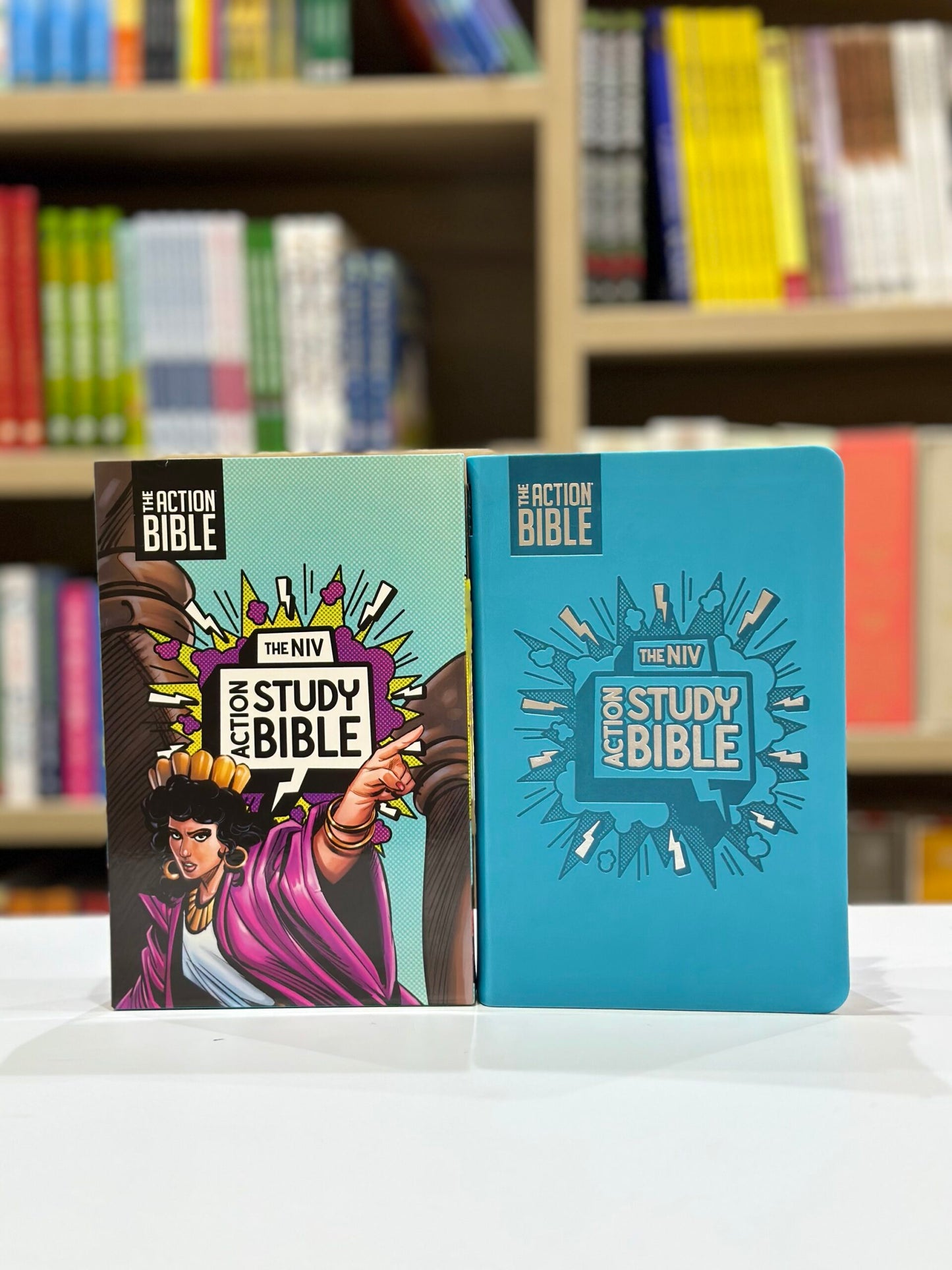 NIV Action Study Bible Aqua Leather