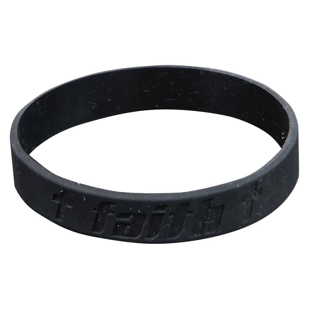 Faith Black Silicone Wristband