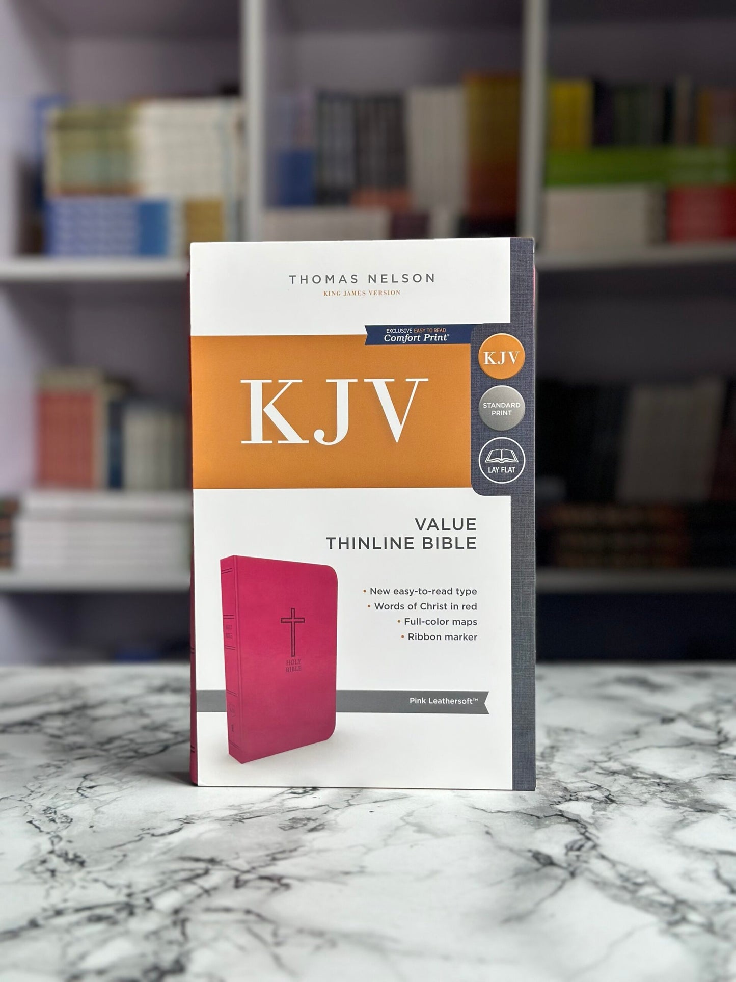 KJV Value Thinline Bible Pink Leather