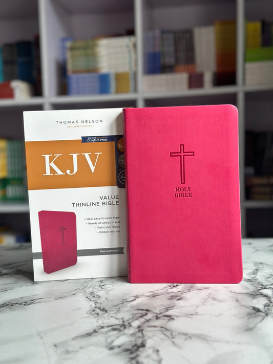 KJV Value Thinline Bible Pink Leather