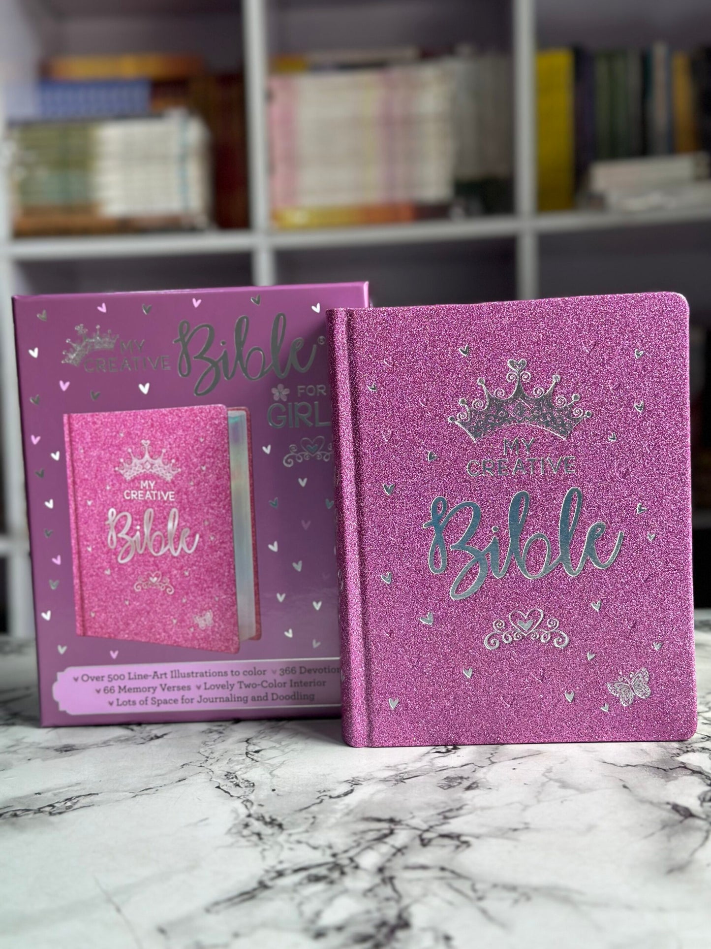 ESV My Creative Bible For Girls Purple Glitters