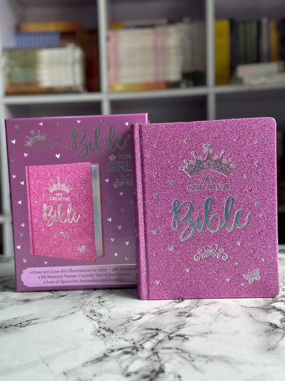 ESV My Creative Bible For Girls Purple Glitters