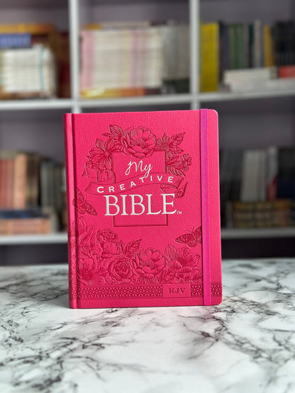 KJV Pink Faux Leather Hardcover My Creative Bible